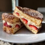 fried strawberry cheesecake sandwiches
