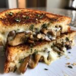 garlic mushroom grilled cheese