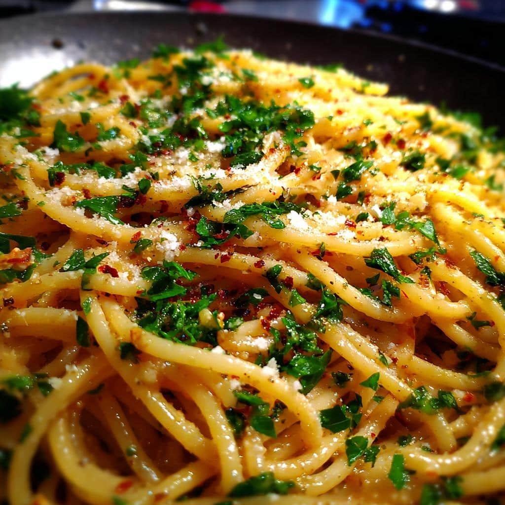 garlic noodles - detail 1