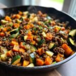 ground beef zucchini sweet potato skillet