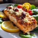 healthy mediterranean salmon dinner
