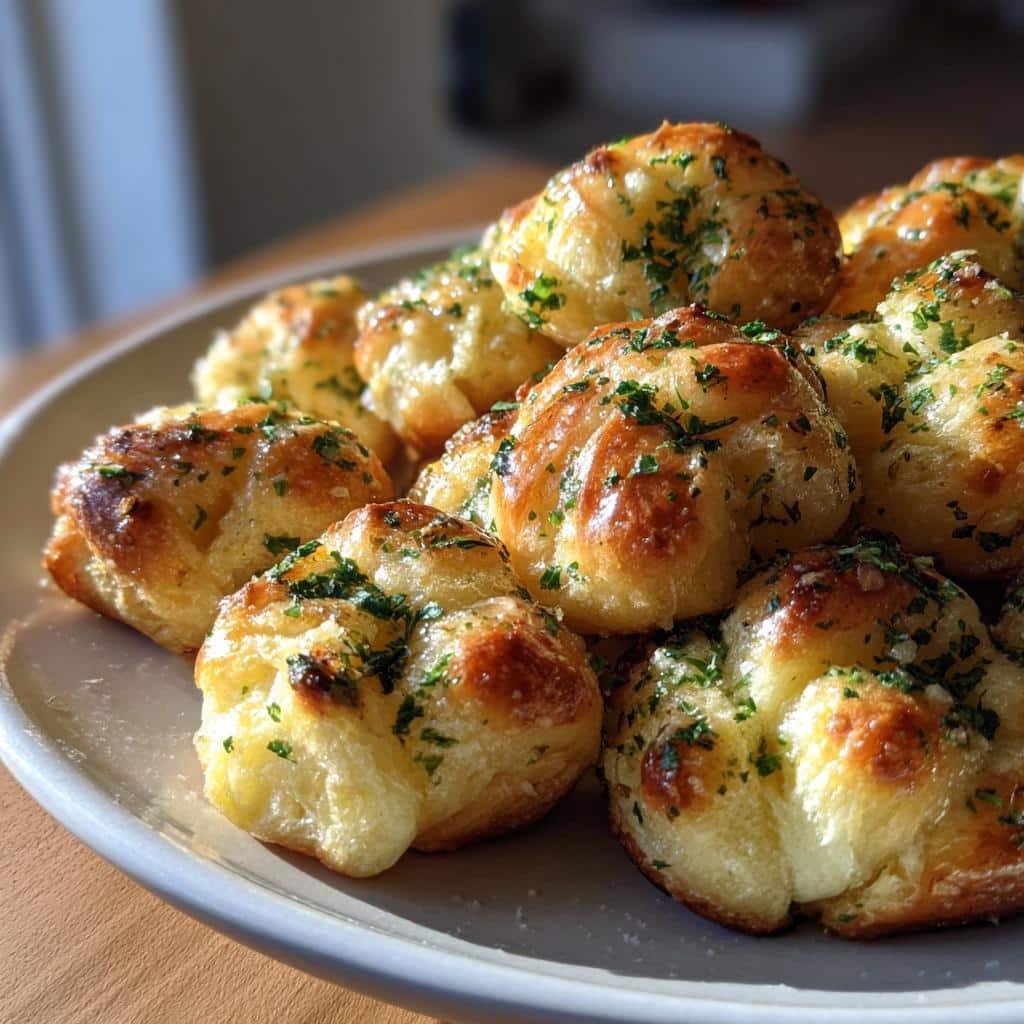 homemade garlic knots - detail 1