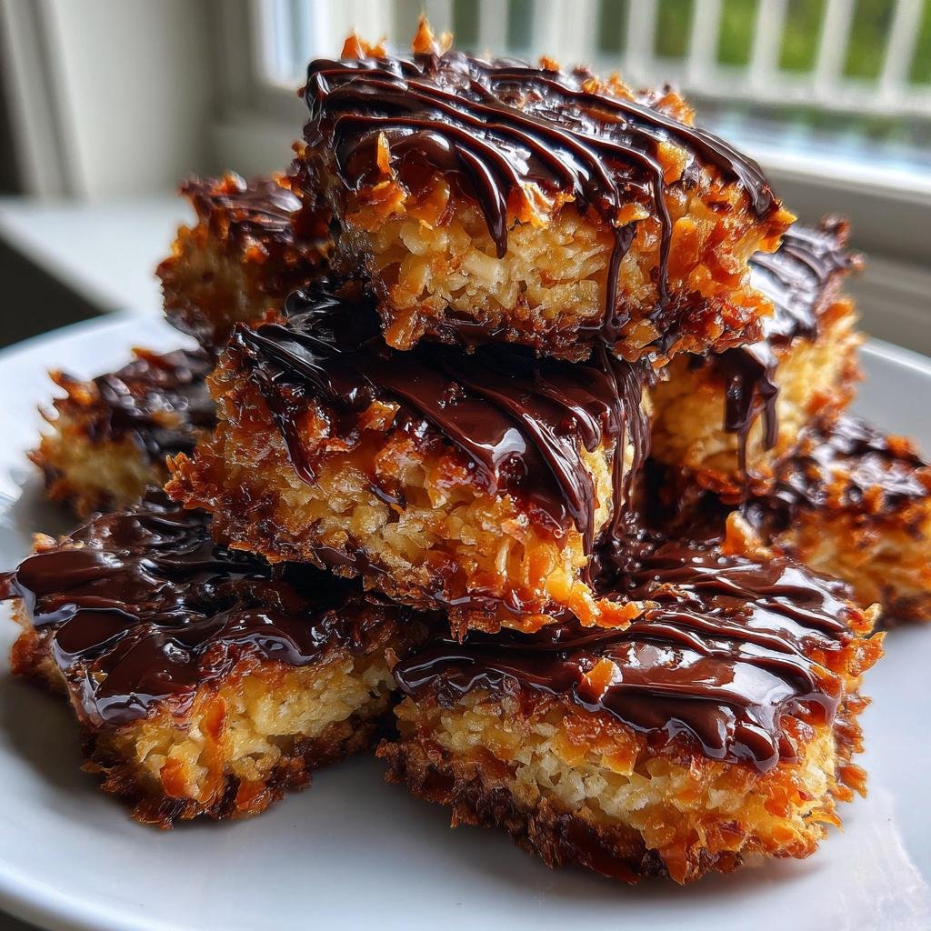 homemade samoas girl scout cookies - detail 1