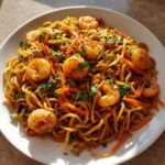 honey garlic shrimp chow mein