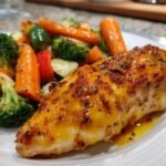 honey mustard glazed chicken with roasted vegetables