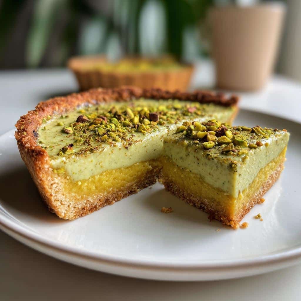 45-Min Irresistible Pistachio Tart - Creamy & Dreamy Magic! 3 irresistible pistachio tart with creamy pistachio paste - detail 1