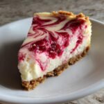 luscious lemon raspberry swirl cheesecake