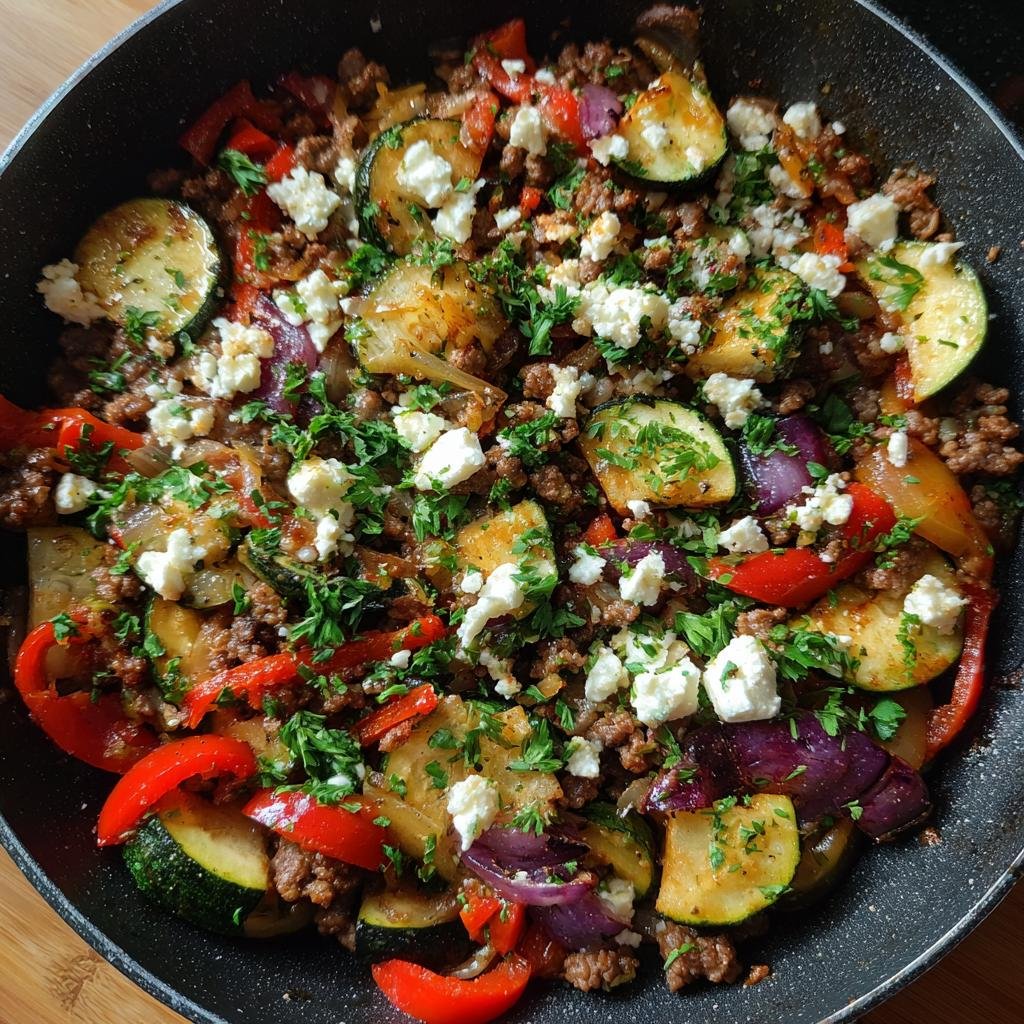 Mediterranean Ground Beef Stir Fry - 30-Minute Delight 3 mediterranean ground beef and veggie stir fry - detail 1