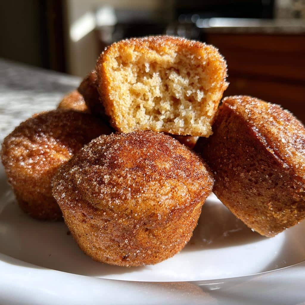 mini cinnamon sugar pumpkin muffins - detail 1