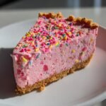 no bake pink paradise candy cheesecake