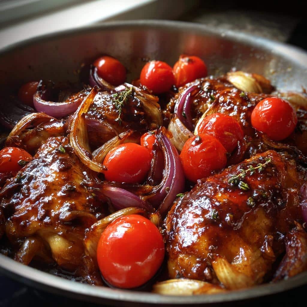 one pan balsamic chicken - detail 1