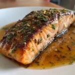 pan fried salmon with garlic butter sauce