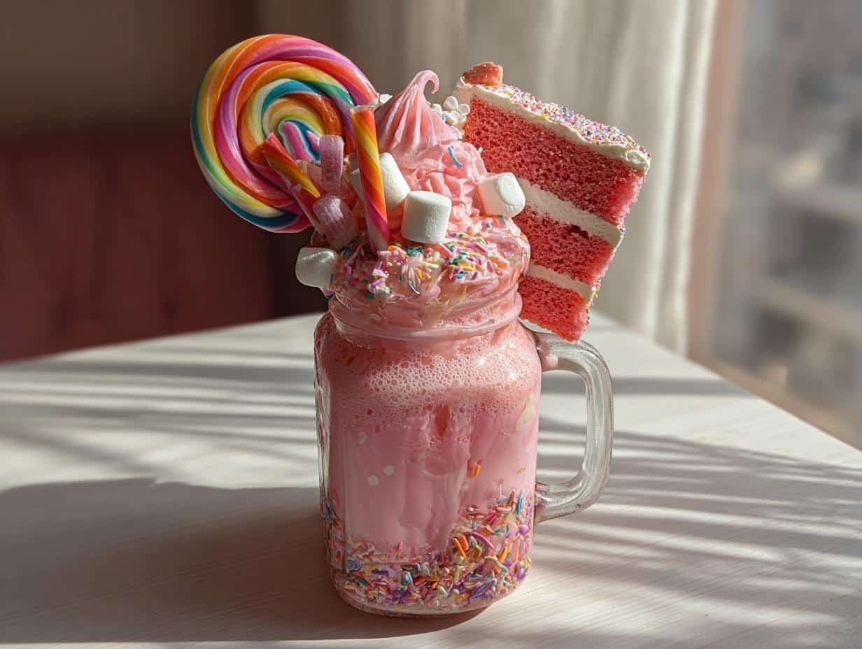 10 Magical Pink Unicorn Freakshakes That Wow Every Time 3 pink unicorn freakshakes - detail 1