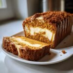 pumpkin bread with maple cream cheese filling