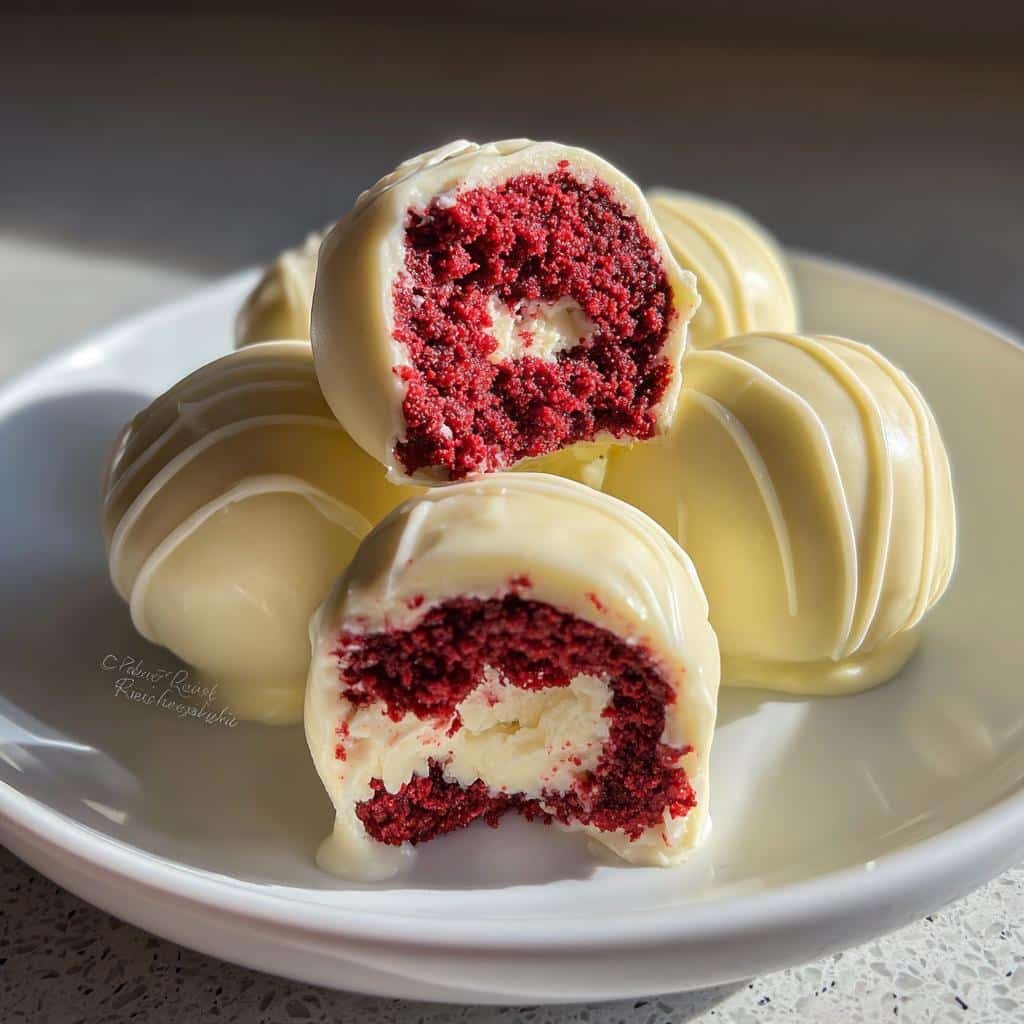 red velvet cake balls - detail 1
