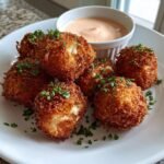 reuben balls with spicy thousand island dipping sauce