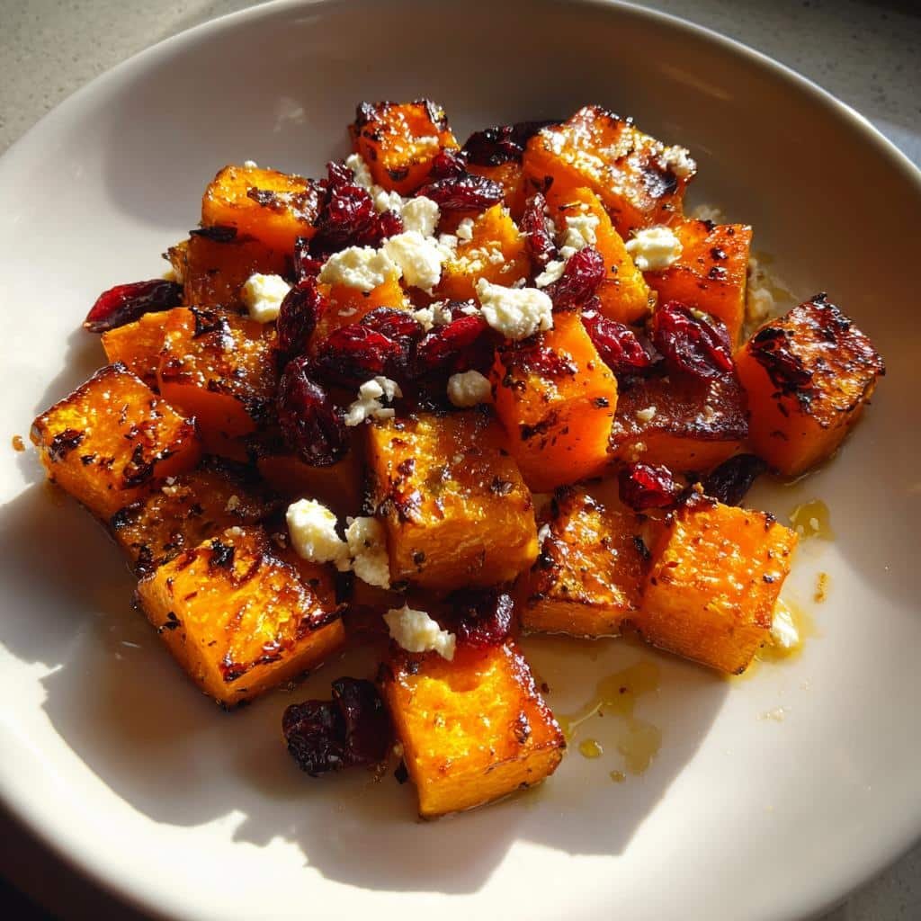 Irresistible Roasted Butternut Squash with Cranberries and Feta in 45 Minutes 3 roasted butternut squash with cranberries and feta - detail 1