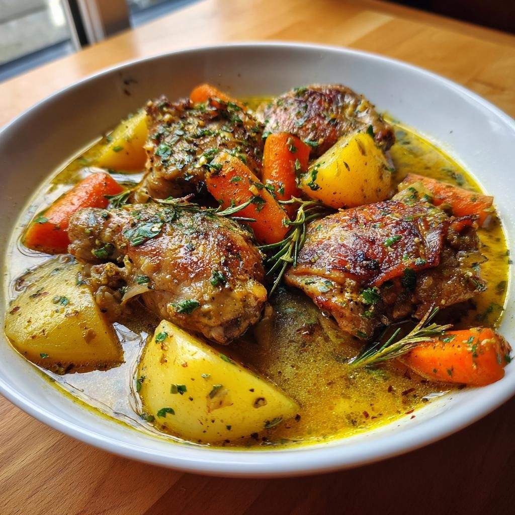 Hearty Rustic Chicken Potato Stew with Carrot Herbs in 1 Hour 3 rustic chicken potato stew with carrot herbs - detail 1