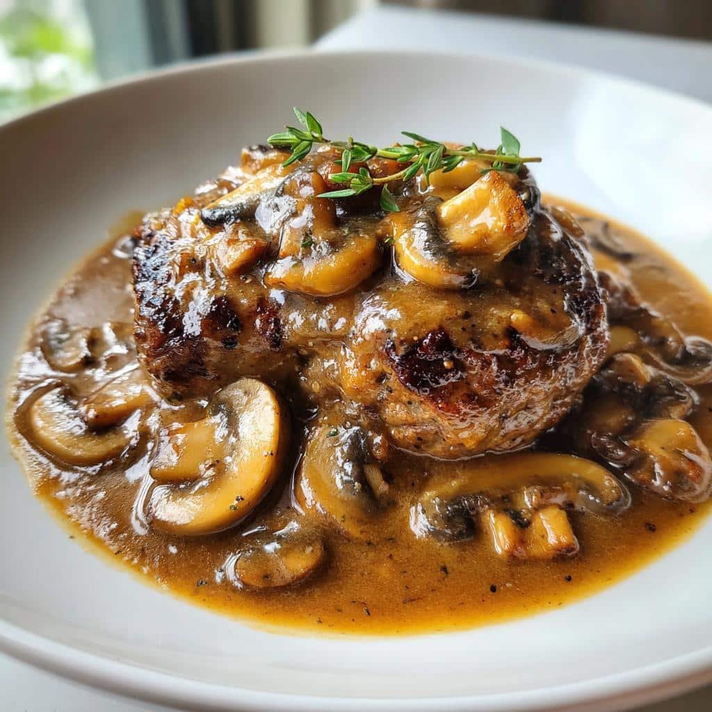 salisbury steak with mushroom gravy