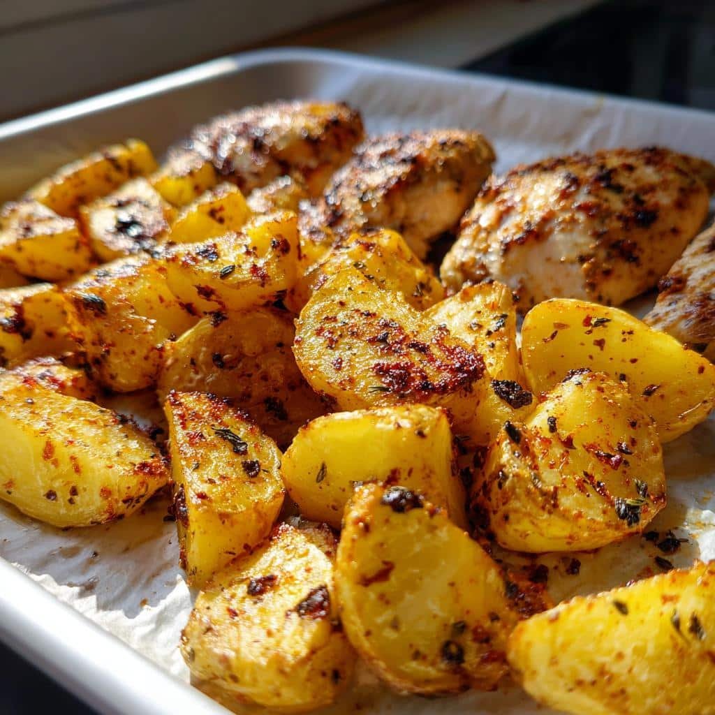 sheet pan chicken and potatoes - detail 1