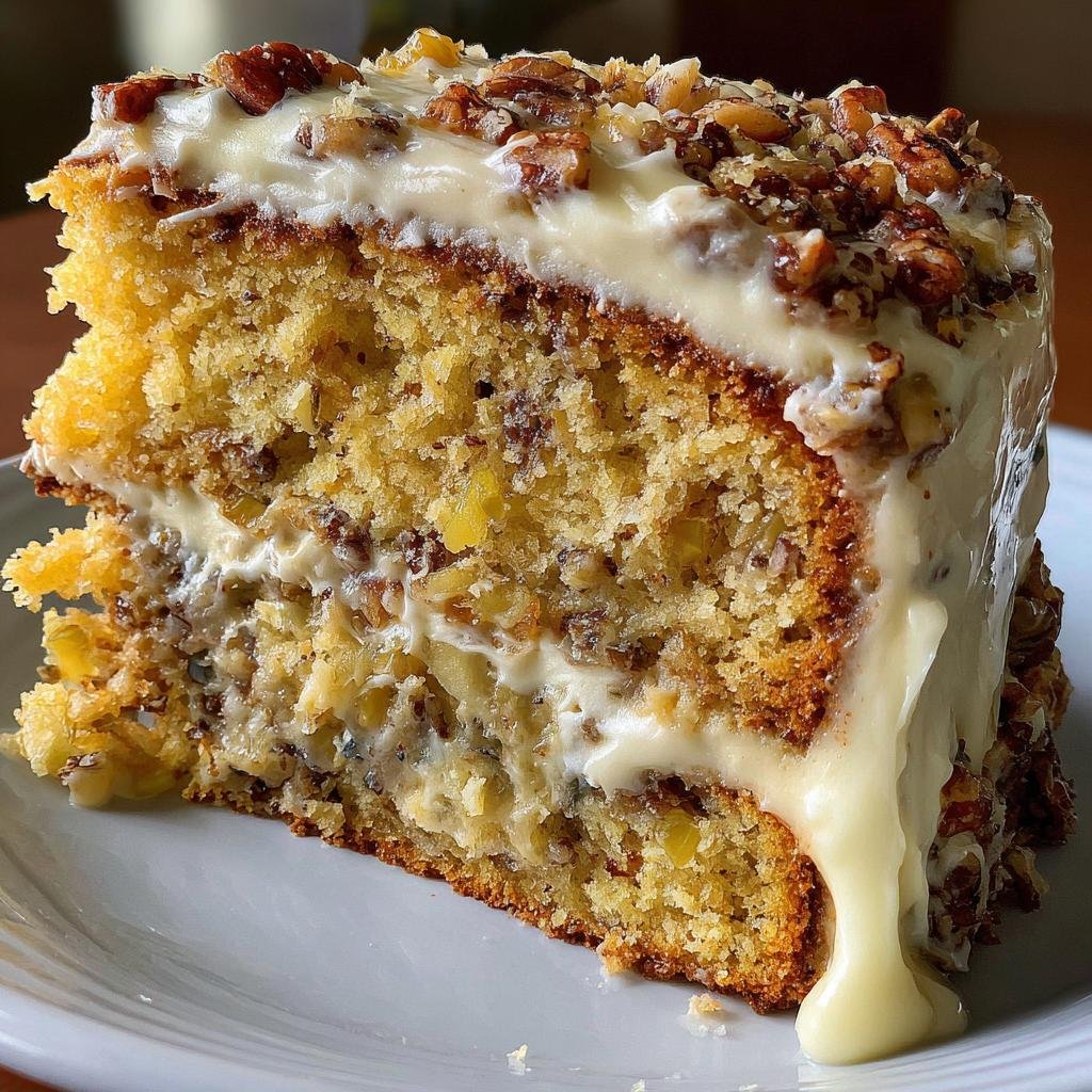 Irresistible Southern Creamy Pineapple Pecan Cake in 3 Easy Steps 3 southern creamy pineapple pecan cake recipe - detail 1