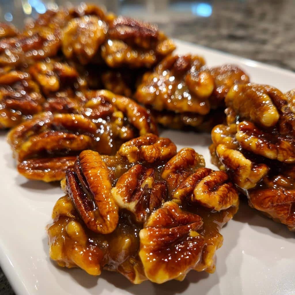 southern pecan praline clusters - detail 1