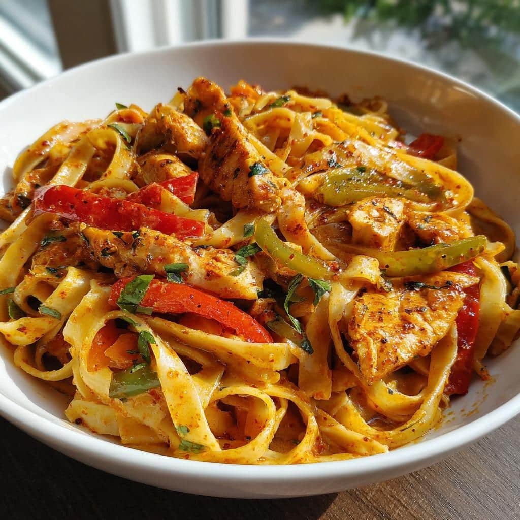 Spicy Cajun Chicken Fettuccine in Just 30 Minutes 3 spicy cajun chicken fettuccine - detail 1