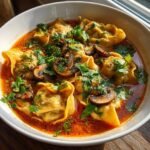 spicy red curry wonton soup