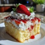 strawberry cheesecake poke cake