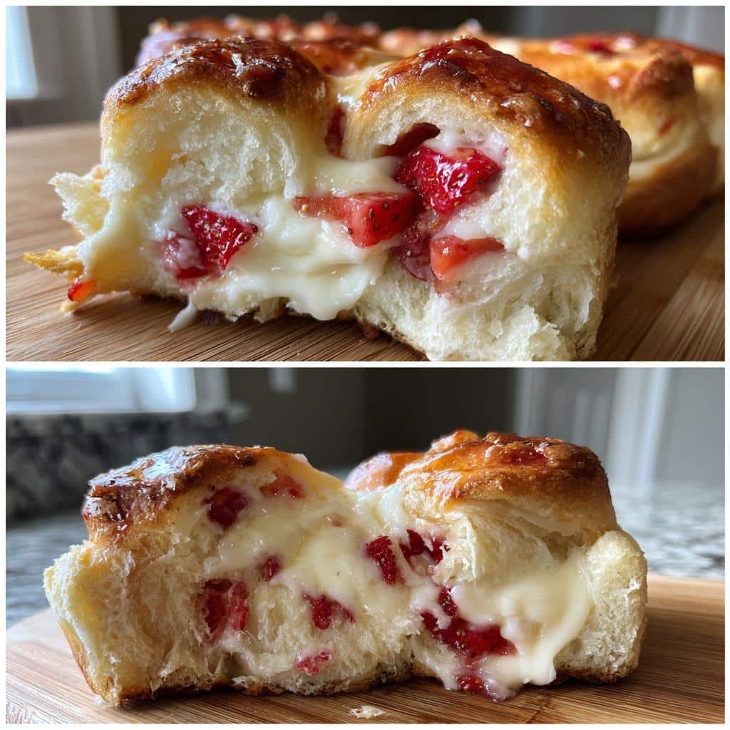 strawberry cheesecake sweet rolls - detail 1