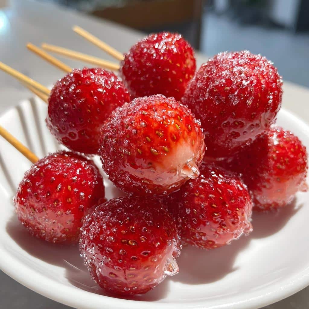 strawberry tanghulu - detail 1