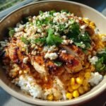 street corn chicken rice bowl