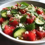 summer perfect watermelon cucumber salad