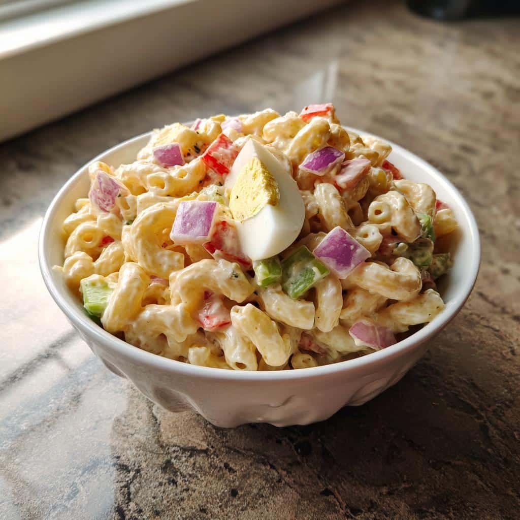 sweet amish macaroni salad - detail 1