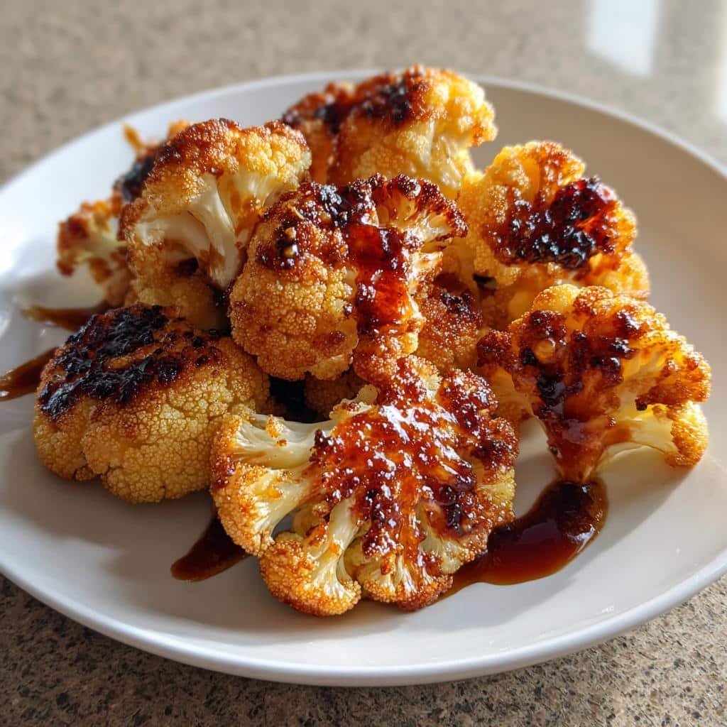 sweet and spicy baked cauliflower - detail 1