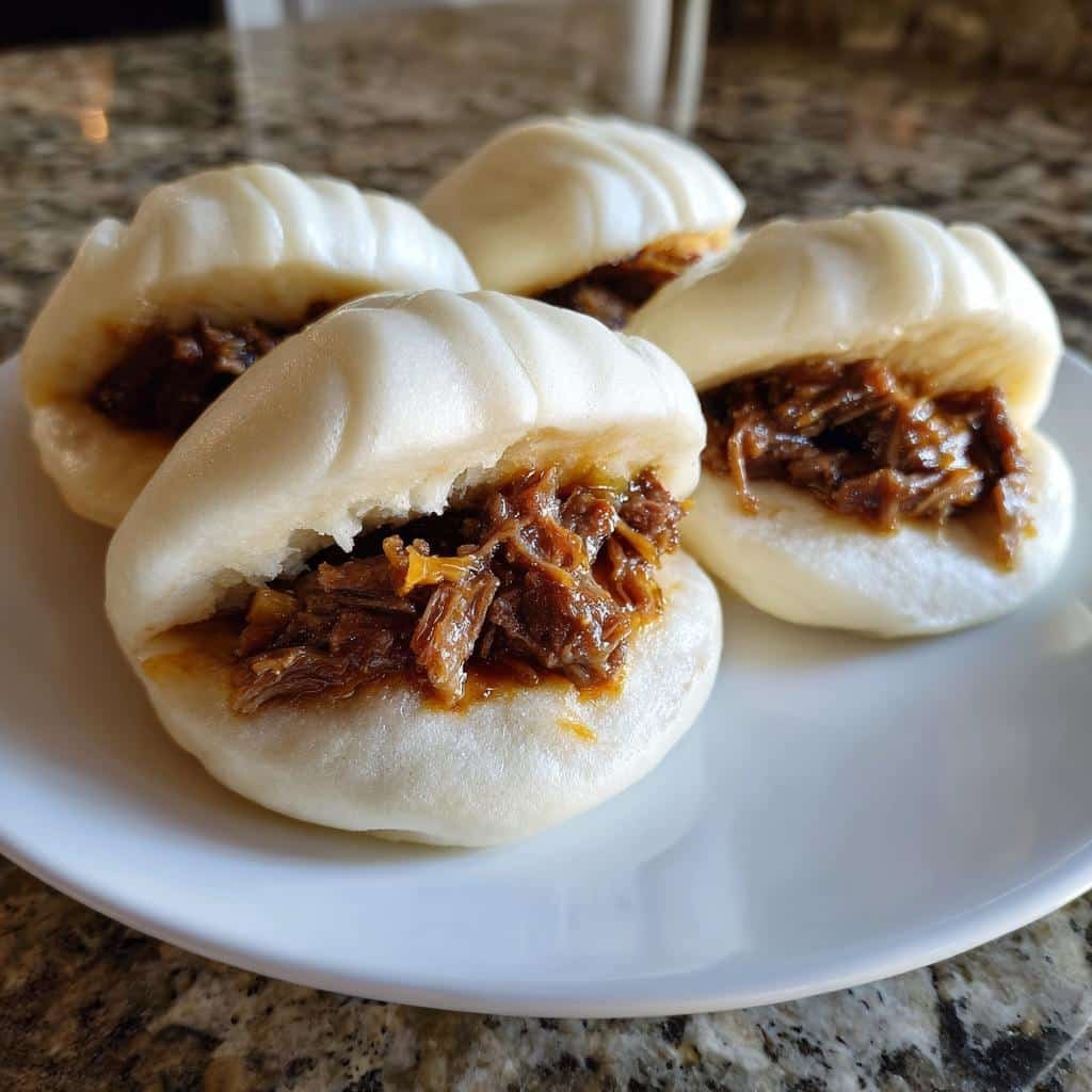 tender beef bao buns - detail 1