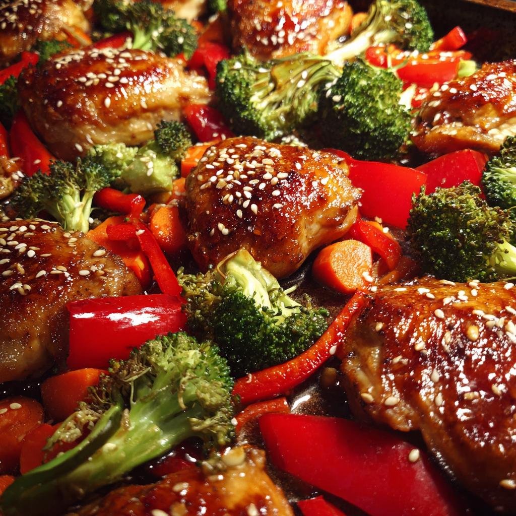 teriyaki chicken sheet pan supper - detail 1