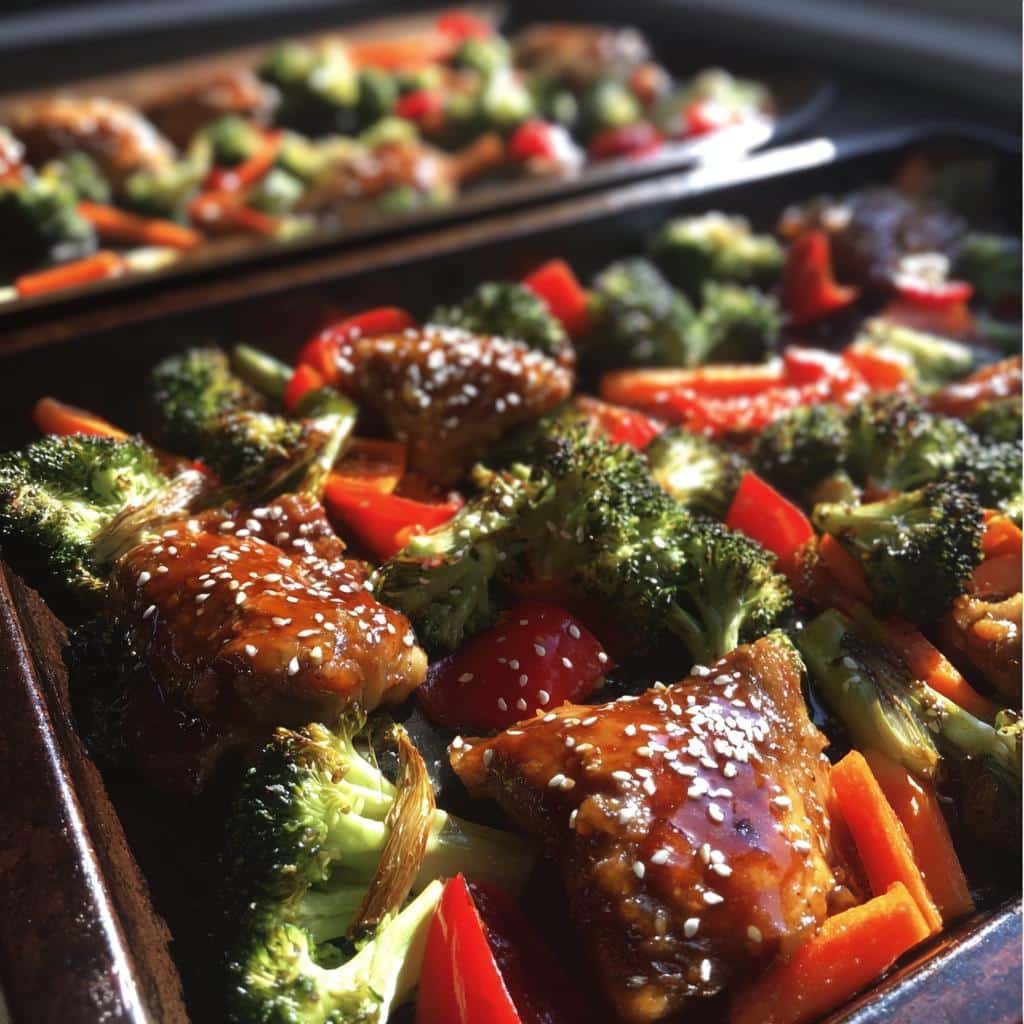 35-Minute Teriyaki Chicken Sheet Pan Supper - Irresistible & Easy 3 teriyaki chicken sheet pan supper - detail 1