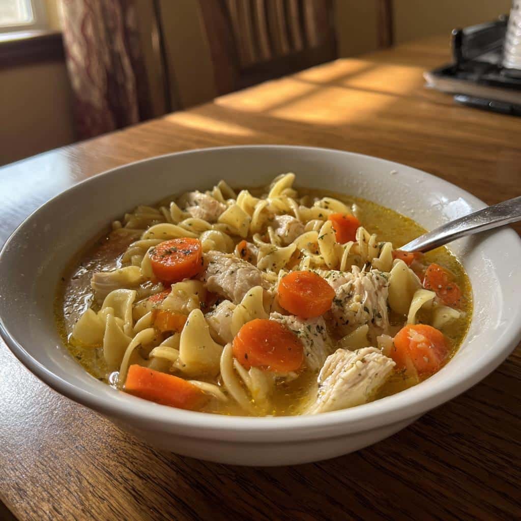 the coziest chicken noodle soup - detail 1