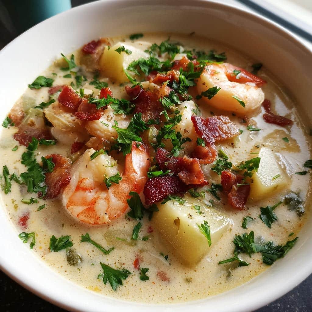 Irresistible 10-Ingredient Thick and Creamy Seafood Chowder 3 thick and creamy seafood chowder recipe - detail 1