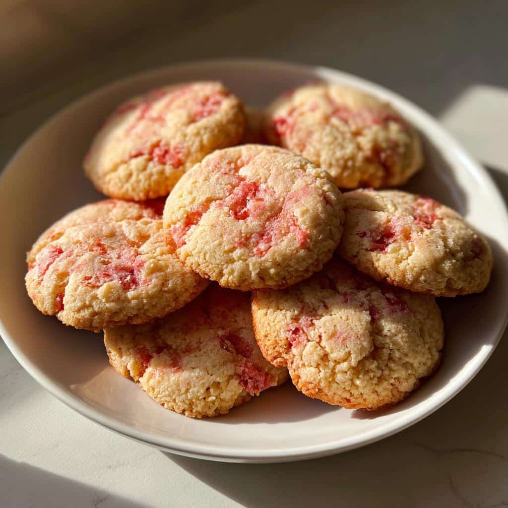 valentine strawberry cookies - detail 1