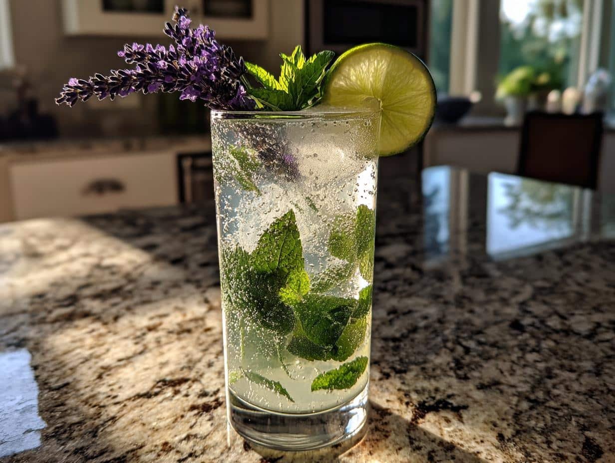 5-Minute Virgin Lavender Mojito Recipe for Blissful Sipping 3 virgin lavender mojito - detail 1