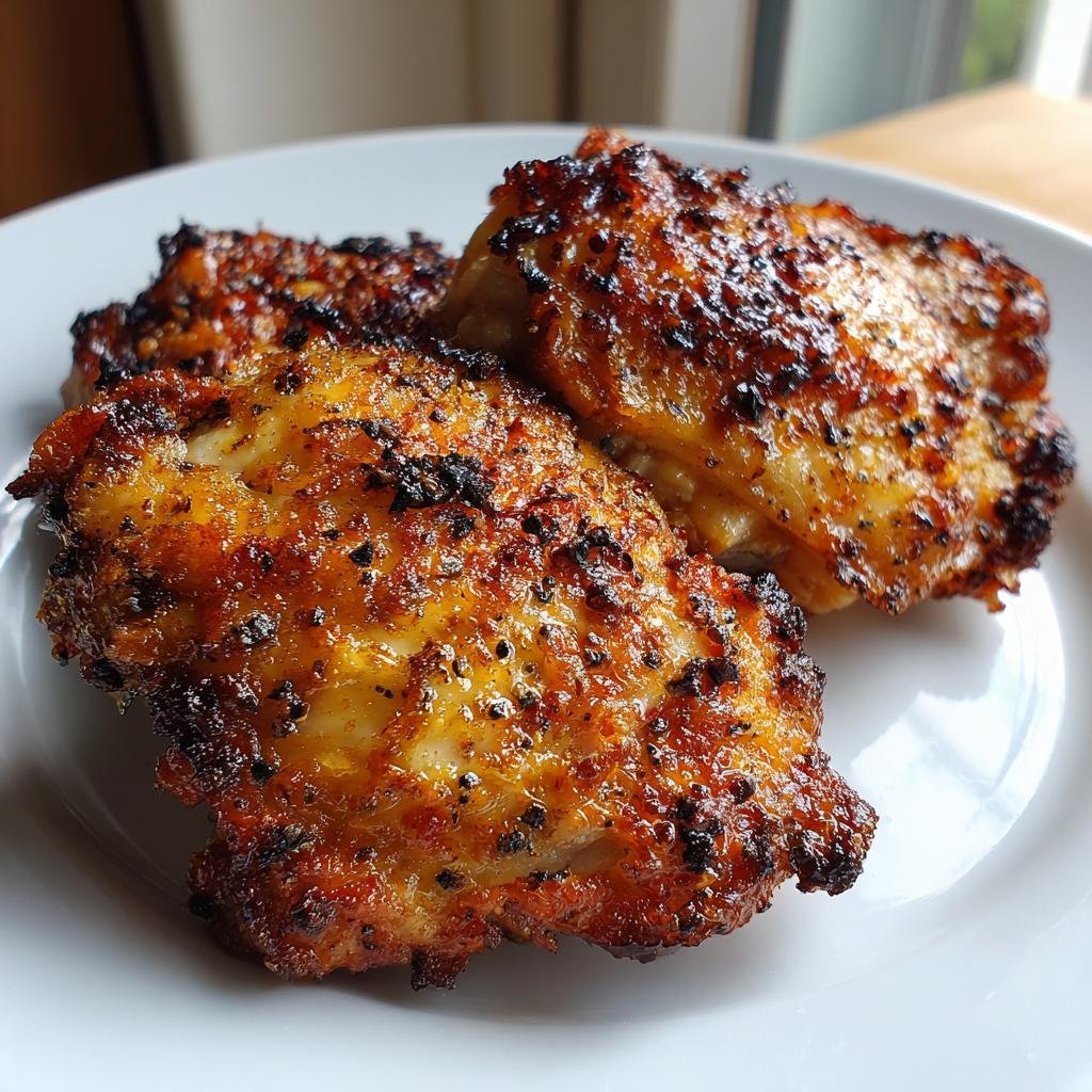 5-Star Air Fryer Chicken Thighs - Crispy Perfection Guaranteed 3 air fryer chicken thighs cooked to perfection today - detail 1