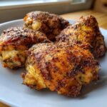 air fryer chicken thighs cooked to perfection today