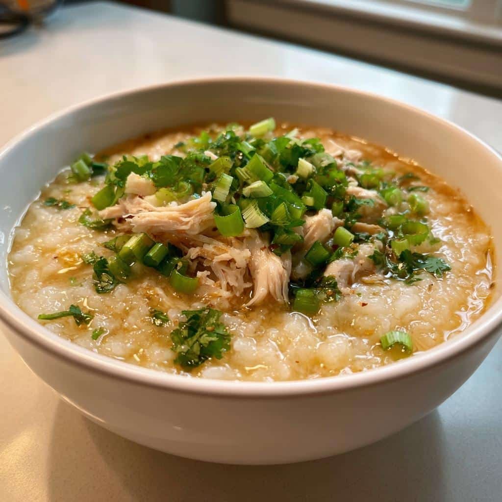 chao ga vietnamese chicken and rice porridge is delicious - detail 1