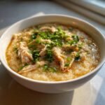 chao ga vietnamese chicken and rice porridge is delicious