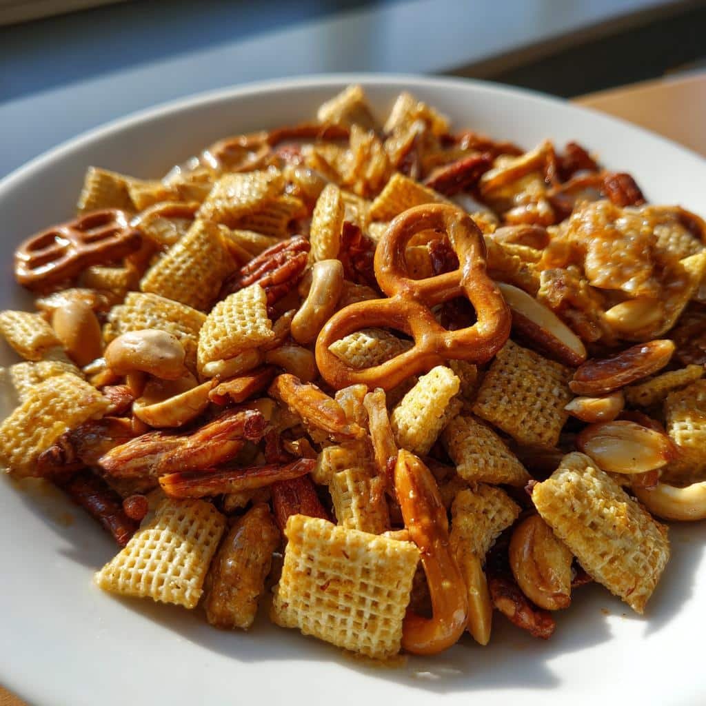 Irresistible 3-Hour Crockpot Chex Mix Recipe You'll Devour 3 chex mix crockpot recipes - detail 1