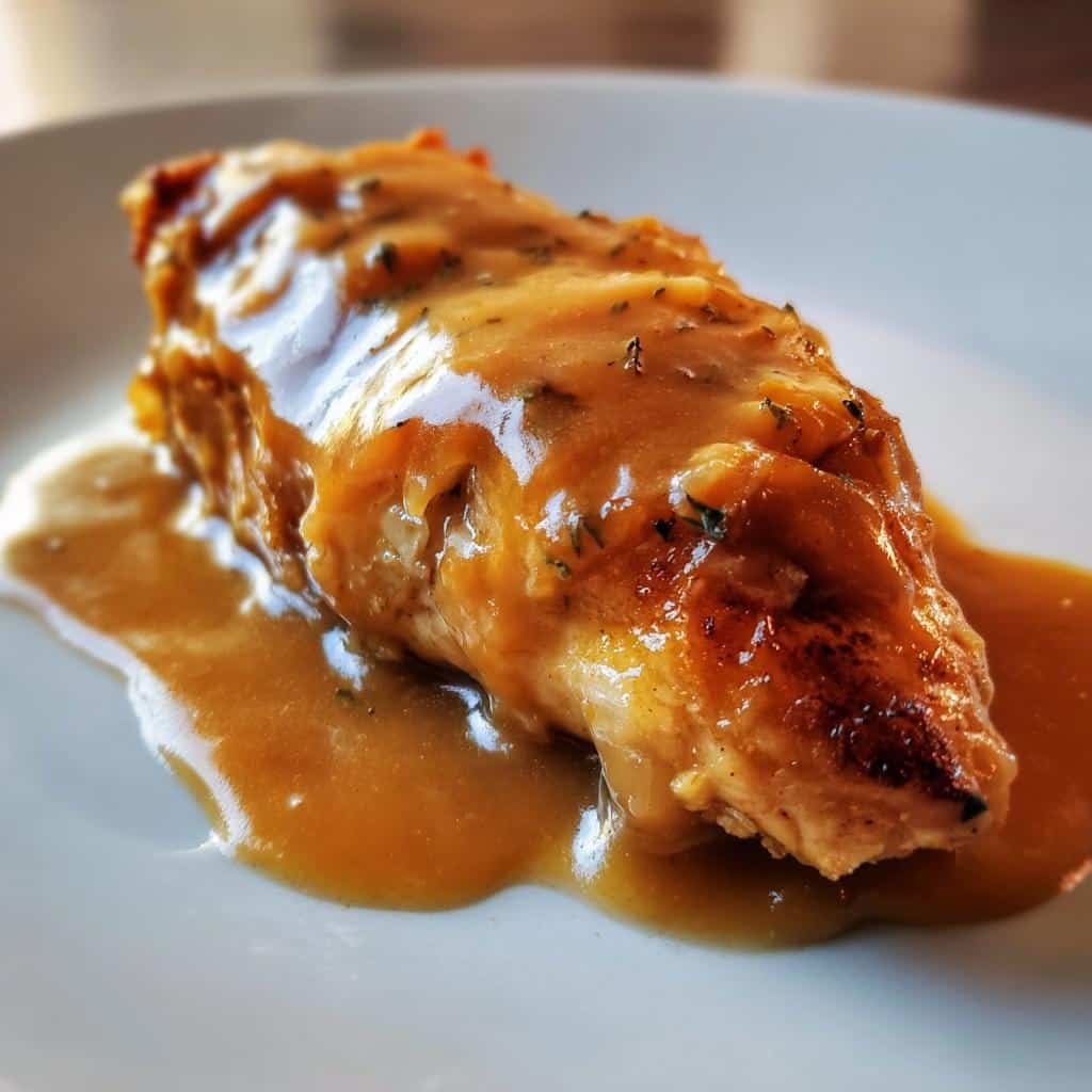 "5-Ingredient Chicken and Gravy Crockpot Recipe You Need Now" 3 chicken and gravy crockpot recipes - detail 1