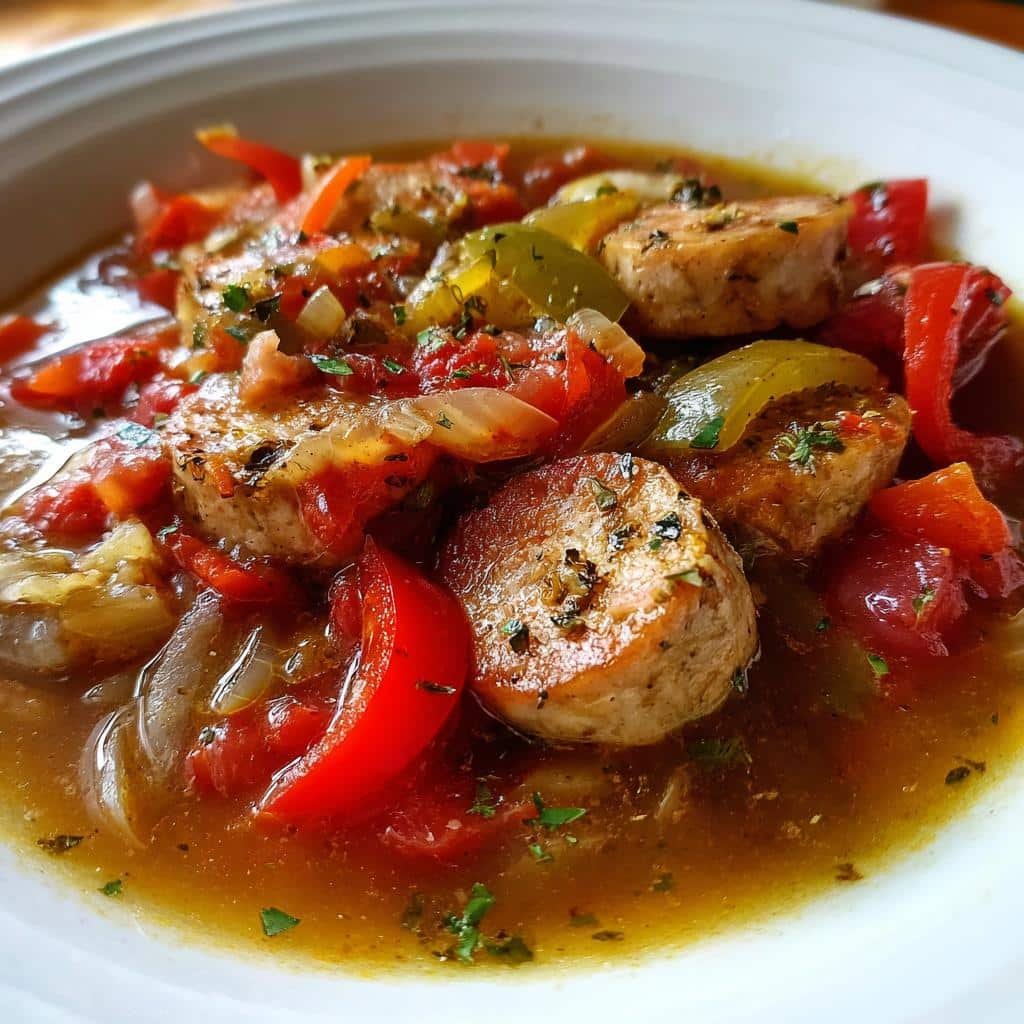 Juicy Chicken Sausage Crockpot Recipe in Just 6 Hours 3 chicken sausage crockpot recipes - detail 1