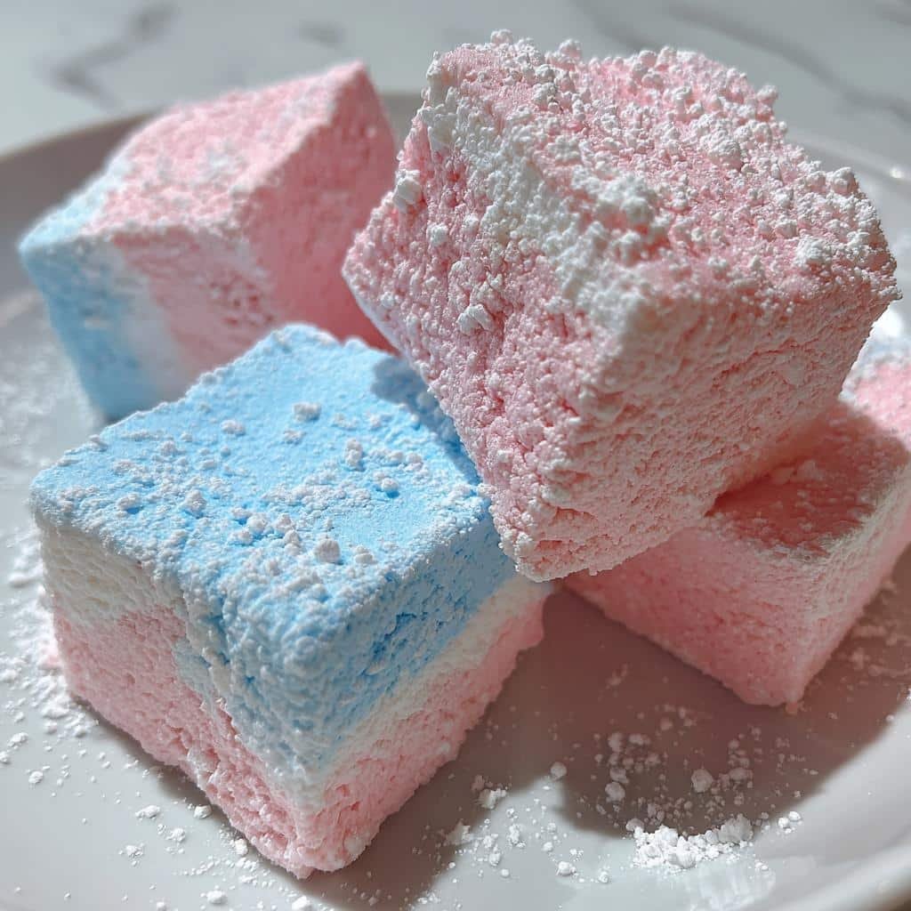 Fluffy Cotton Candy Marshmallows in 4 Easy Steps 3 cotton candy marshmallows are a sweet delight - detail 1